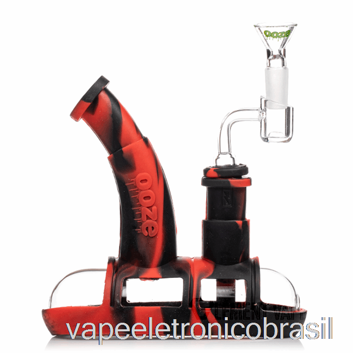 Vape Eletrônico Lodo Barco A Vapor Silicone Tubo De água Lava (preto/vermelho)